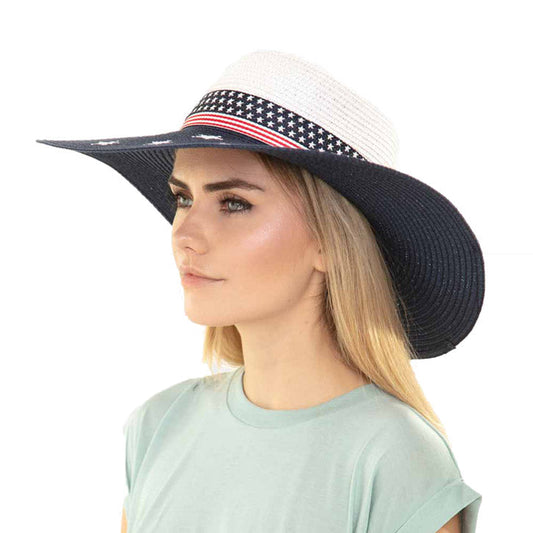 American Flag Floppy Sun Hat American Flag Floppy Straw Hat Beach Hat